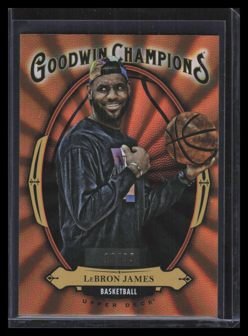 2020 Upper Deck Goodwin Champions Basketball Orange gb7 LeBron James 19/99