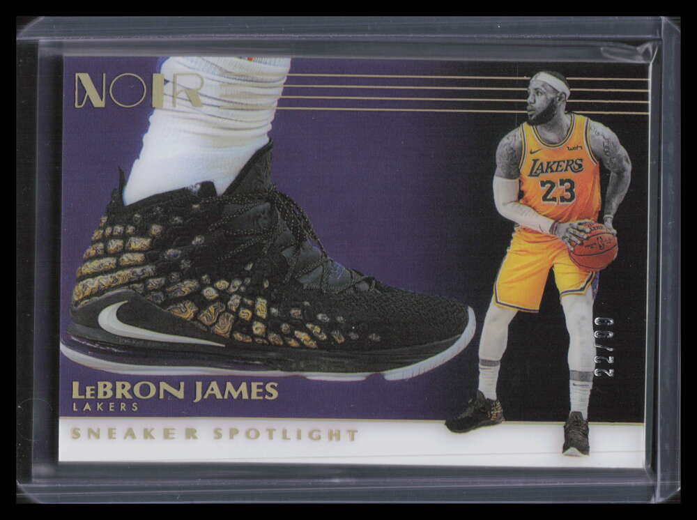 2019-20 Panini Noir Sneaker Spotlight 8 LeBron James 22/99