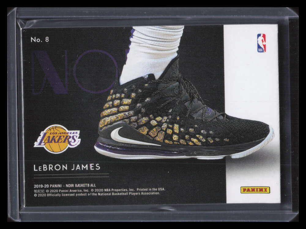 2019-20 Panini Noir Sneaker Spotlight 8 LeBron James 22/99