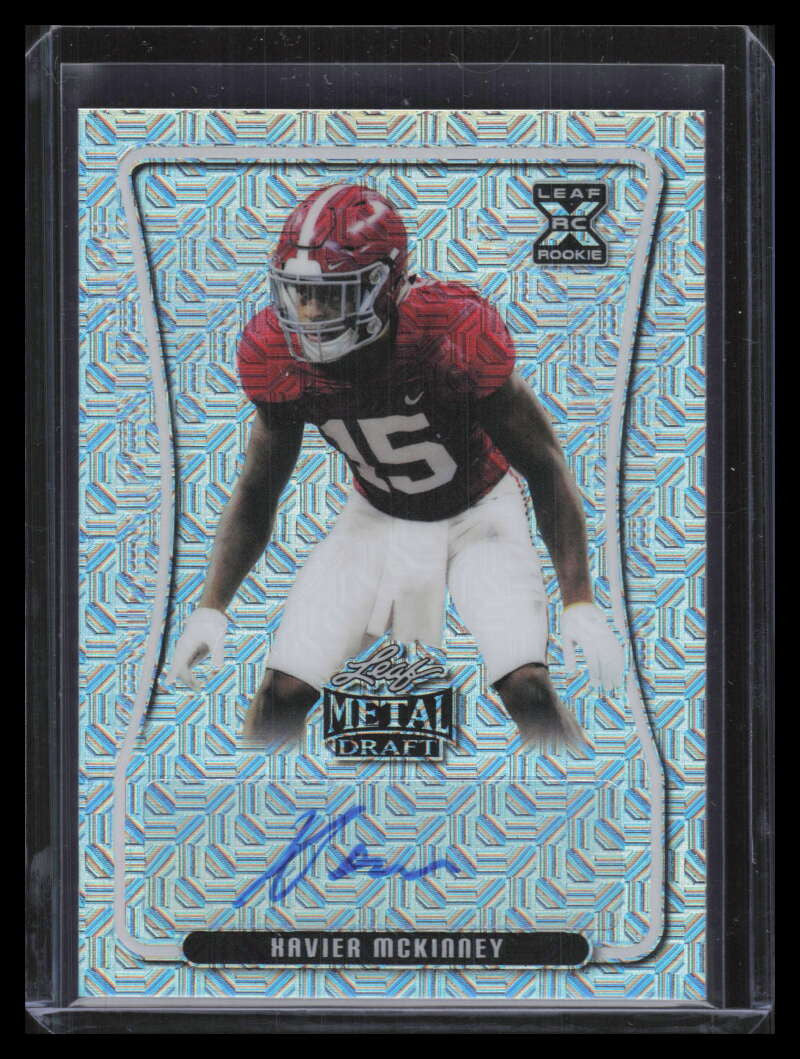 2020 Leaf Metal Draft Prismatic Mojo Silver Xavier McKinney Rookie Auto 39/40
