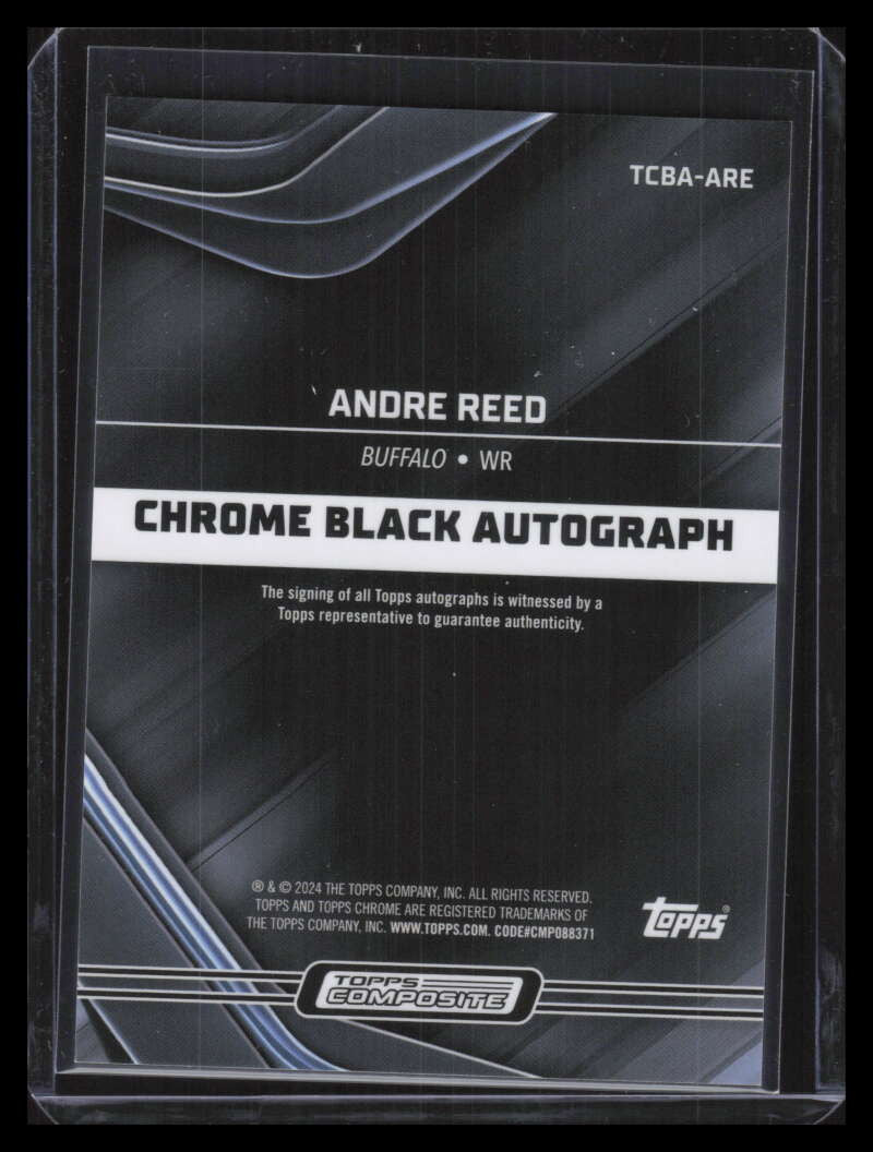 2023 Topps Composite Chrome Black Autographs TCBAARE Andre Reed Auto