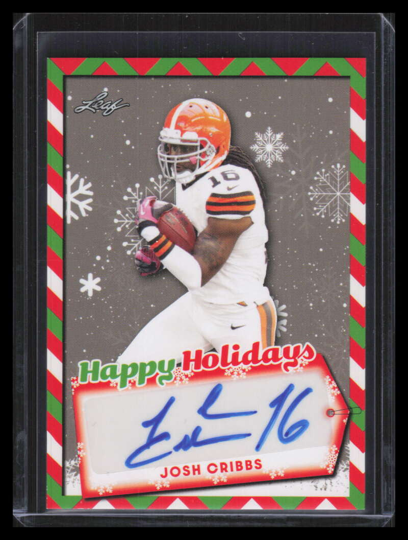 2022 Leaf Holiday Packs Happy Holidays Autographs hhjc1 Josh Cribbs Auto