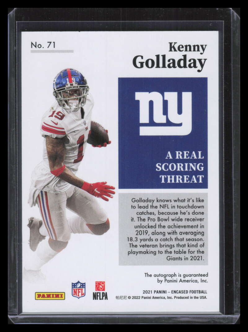 2021 Panini Encased Autographs 71 Kenny Golladay Auto 13/15