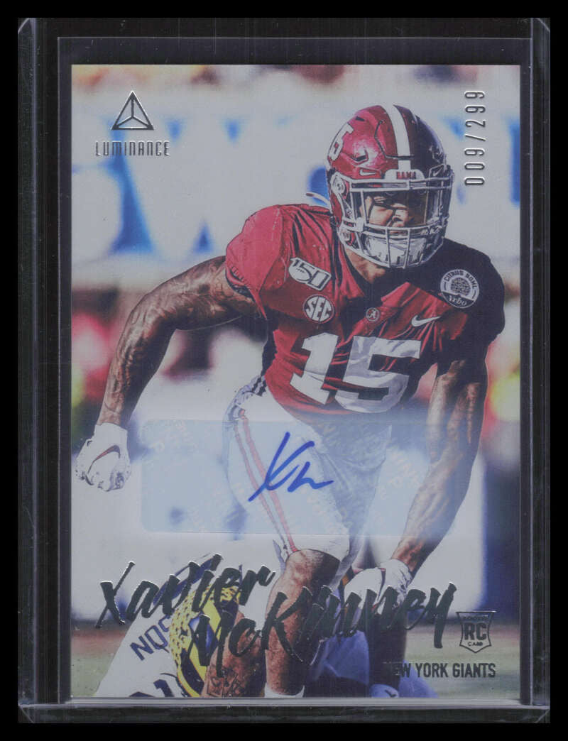 2020 Panini Luminance Rookie Autographs 142 Xavier McKinney Rookie Auto 9/299