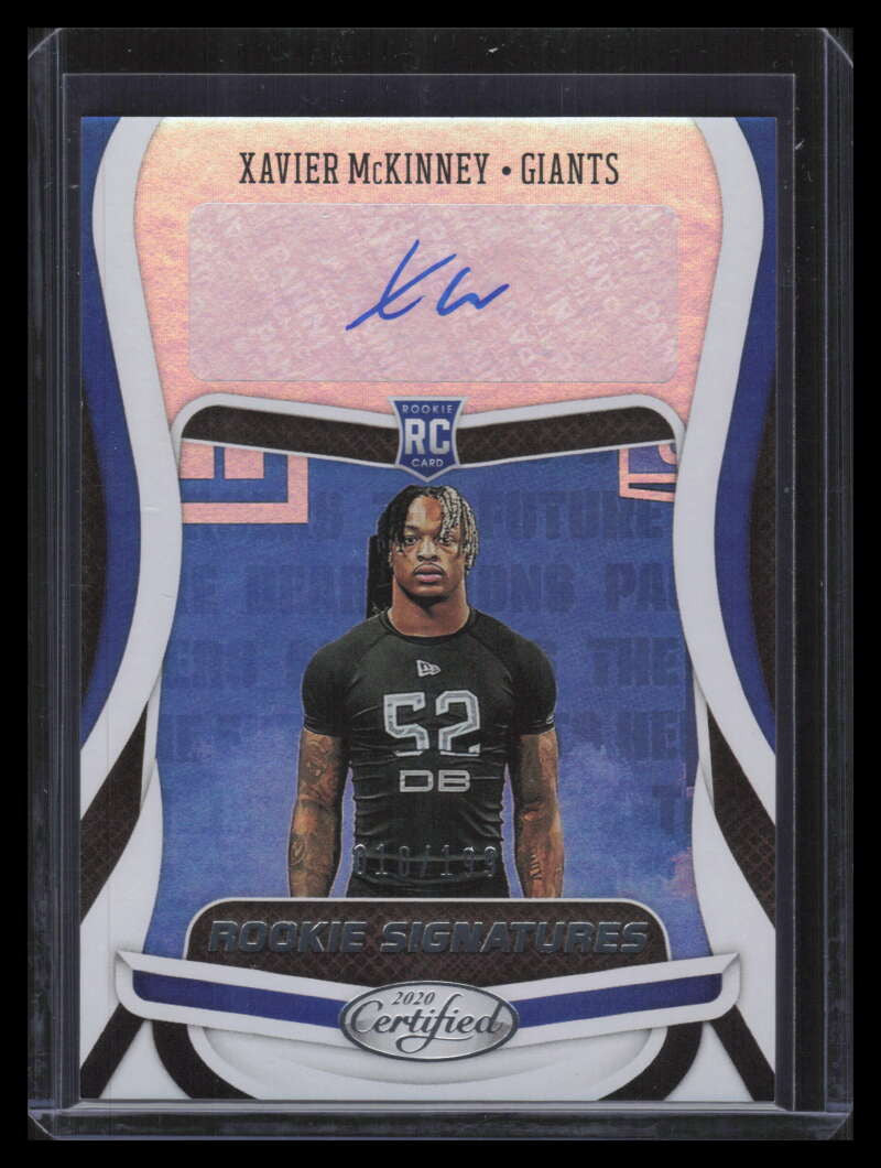 2020 Certified Rookie Signatures 15 Xavier McKinney Rookie Auto 10/199