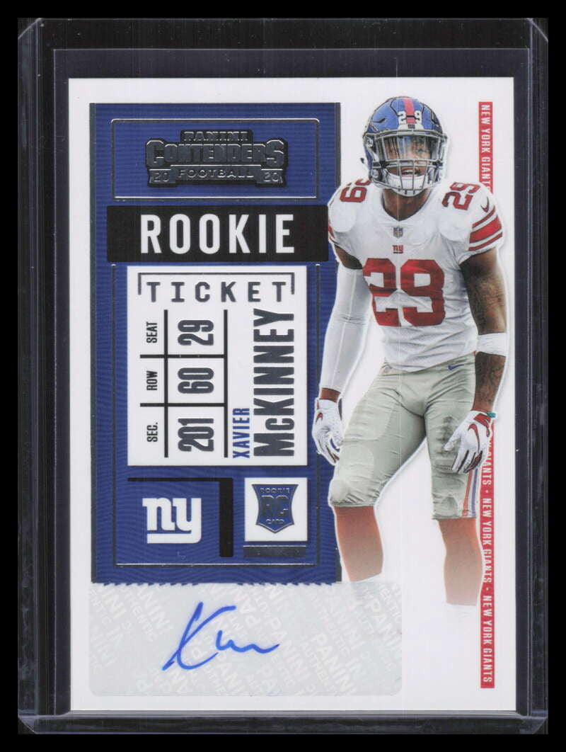 2020 Panini Contenders 168a Xavier McKinney Rookie Auto