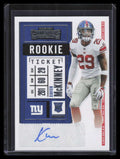 2020 Panini Contenders 168a Xavier McKinney Rookie Auto