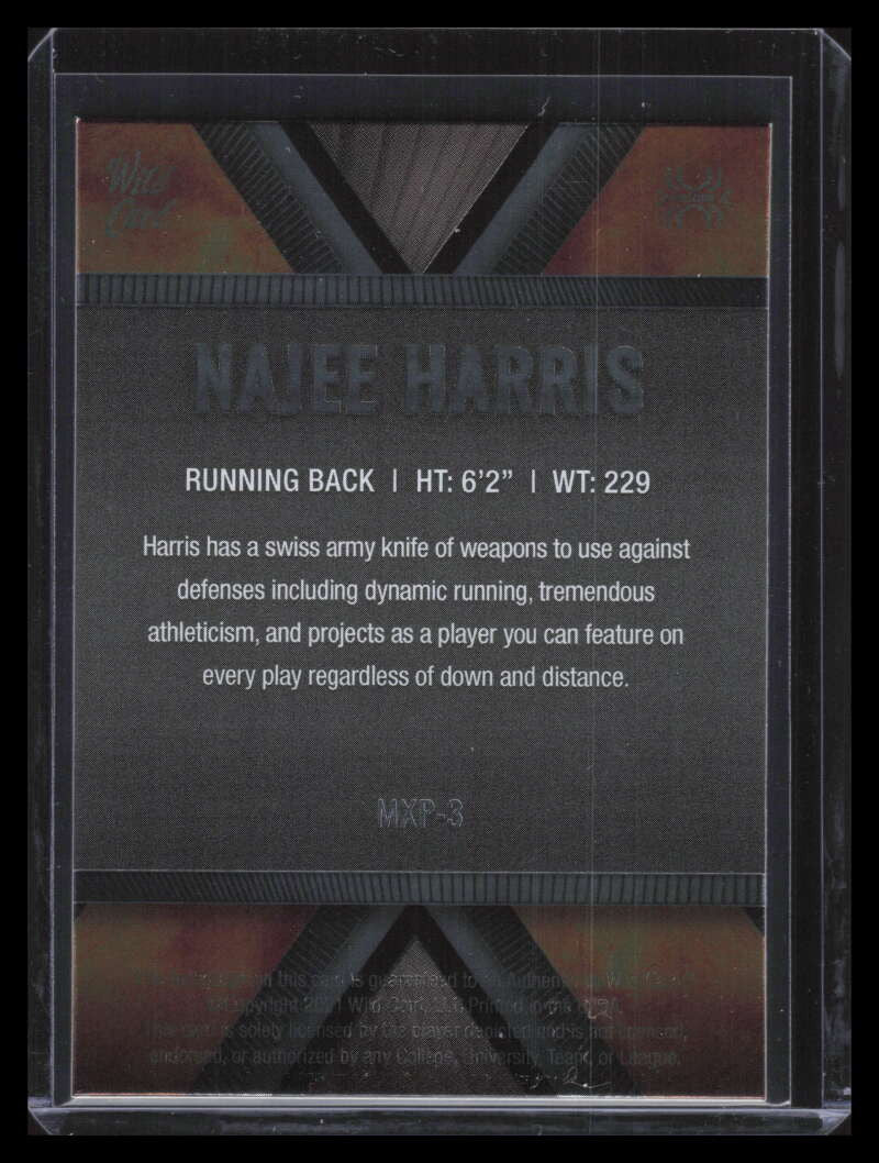 2021 Wild Card Matte Black X-Plode Autographs Red Najee Harris Rookie Auto 43/50