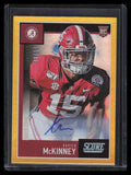 2020 Score Rookie Autographs Gold Zone 398 Xavier McKinney Rookie Auto 48/50