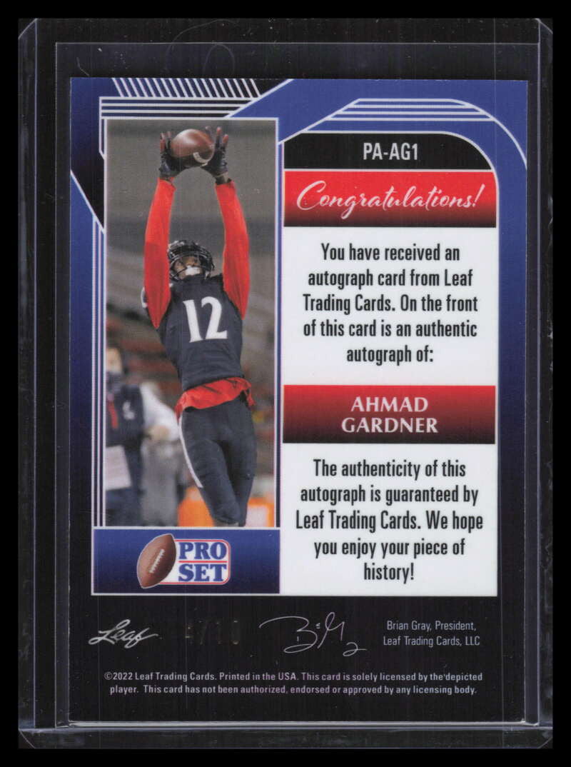 DELETE 157867 2022 Leaf Pro Set Metal Mojo Pink paag1 Ahmad Sauce Gardner Rookie Auto 4/10