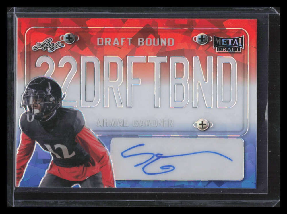 2022 Leaf Metal Draft Bound Crystal Red White Blue Sauce Gardner Rookie Auto 1/5