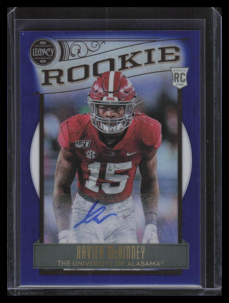 2020 Panini Legacy Premium Penmanship Sapphire 190 Xavier McKinney RC Auto 24/35