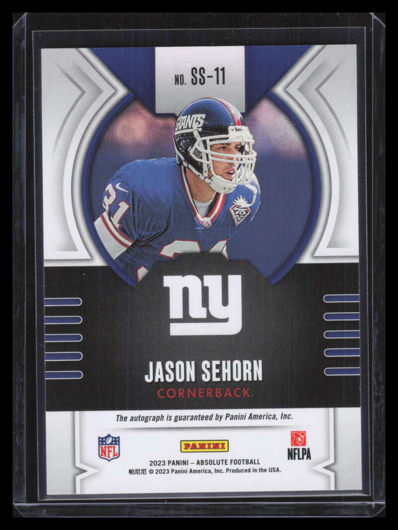 DELETE 157886 2023 Absolute Signature Standouts Gold 11 Jason Sehorn Auto 1/10