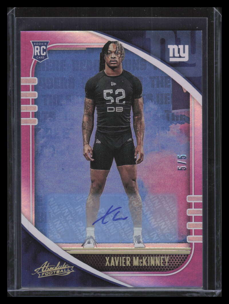 DELETE 157908 2020 Absolute Signature Spectrum Purple 198 Xavier McKinney Rookie Auto 5/5