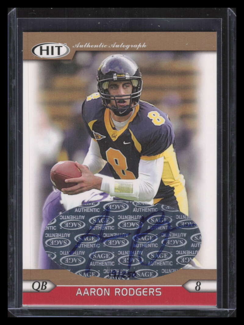 2005 SAGE HIT Autographs Gold 8 Aaron Rodgers Rookie Auto 19/250