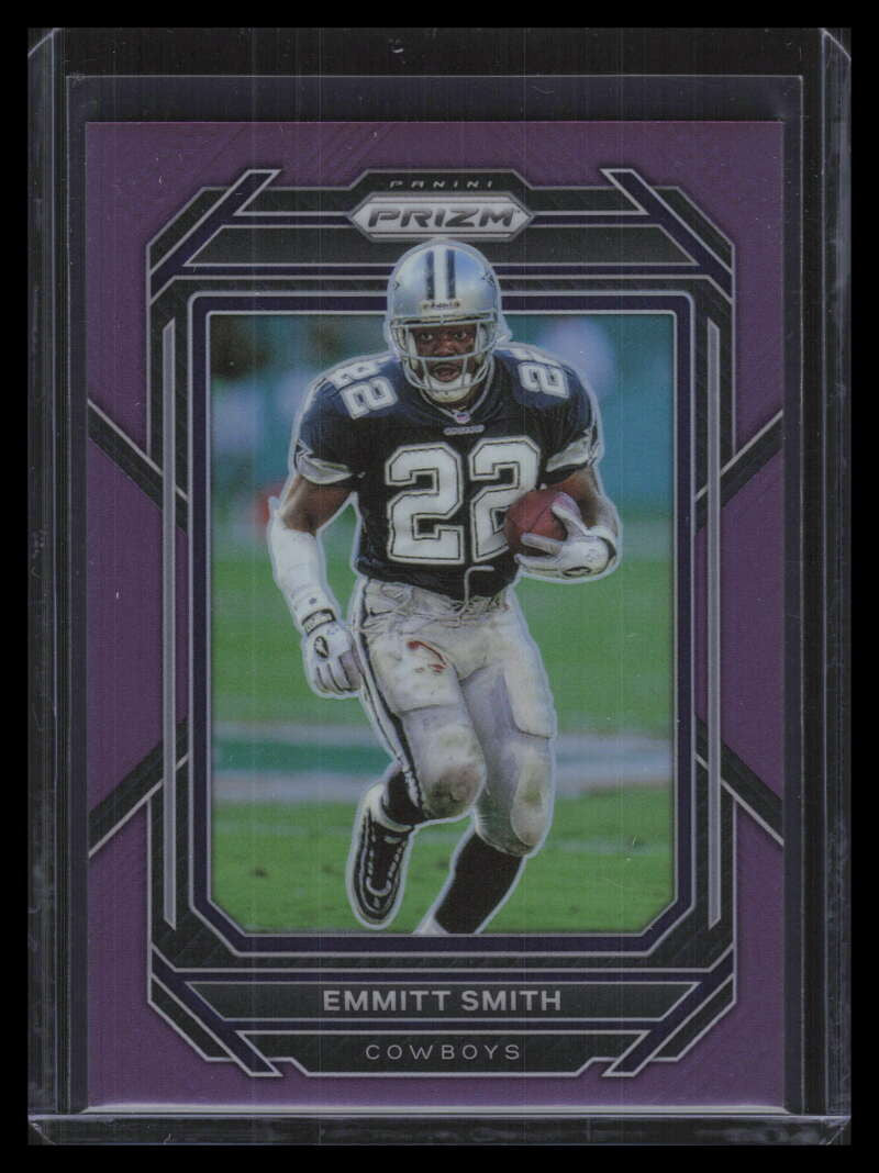 2022 Panini Prizm Prizms Purple Refractor 85 Emmitt Smith 64/125