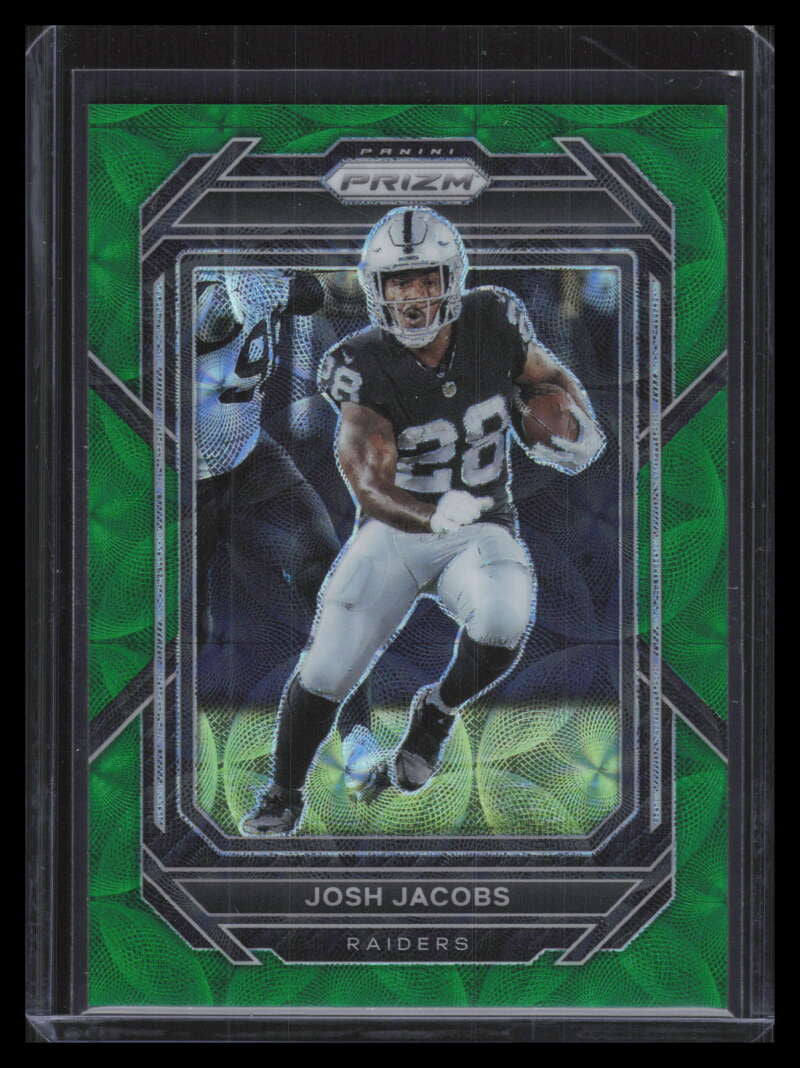 2022 Panini Prizm Prizms Green Scope Refractor 170 Josh Jacobs 26/75