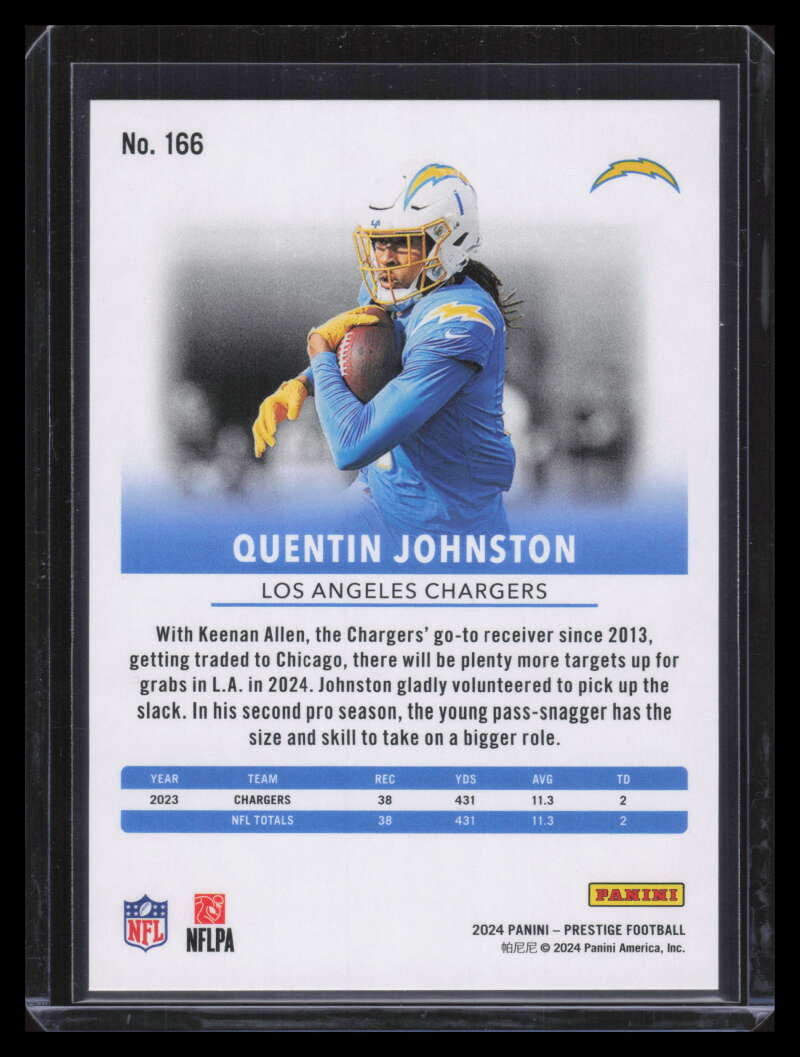 2024 Prestige Xtra Points Platinum 166 Quentin Johnston 4/10
