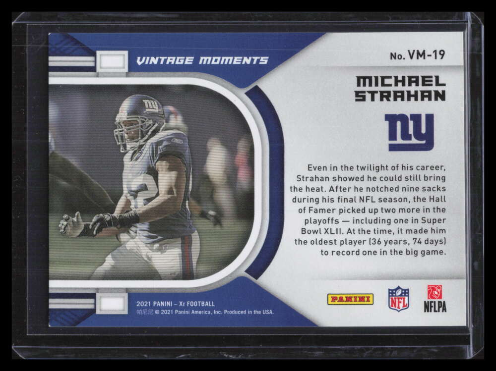 2021 Panini XR Vintage Moments Green 19 Michael Strahan 1/5