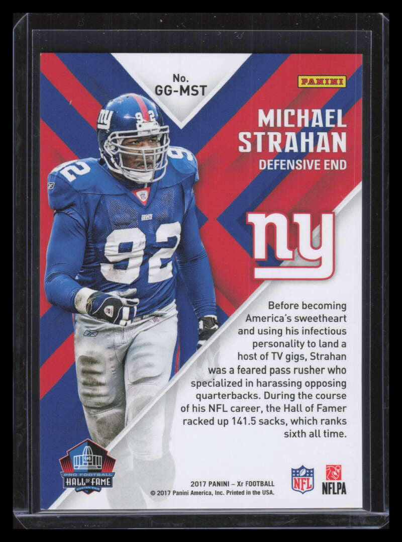 2017 Panini XR Gilded Greats Gold 5 Michael Strahan 5/10