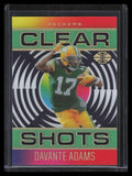 2021 Panini Illusions Clear Shots Green 8 Davante Adams 9/10