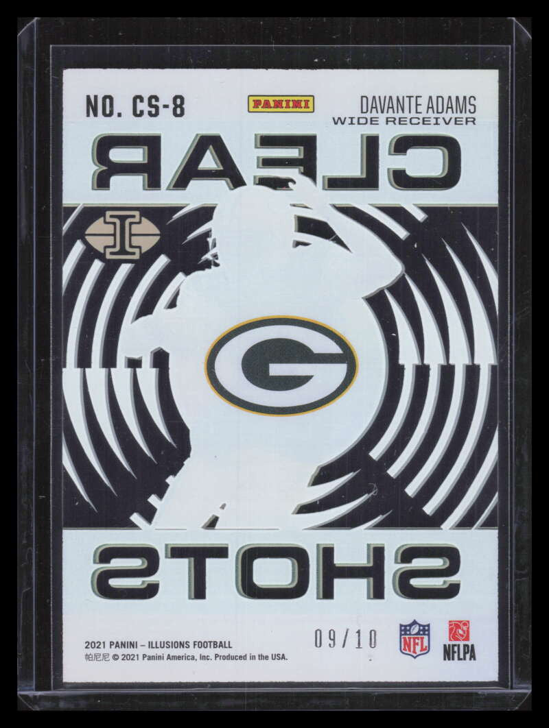 2021 Panini Illusions Clear Shots Green 8 Davante Adams 9/10