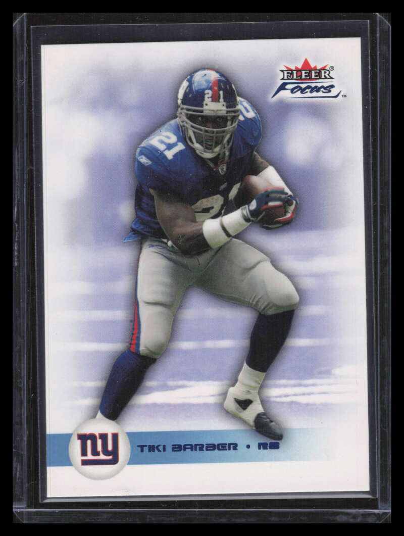 2003 Fleer Focus Numbers Decade 65 Tiki Barber 4/10