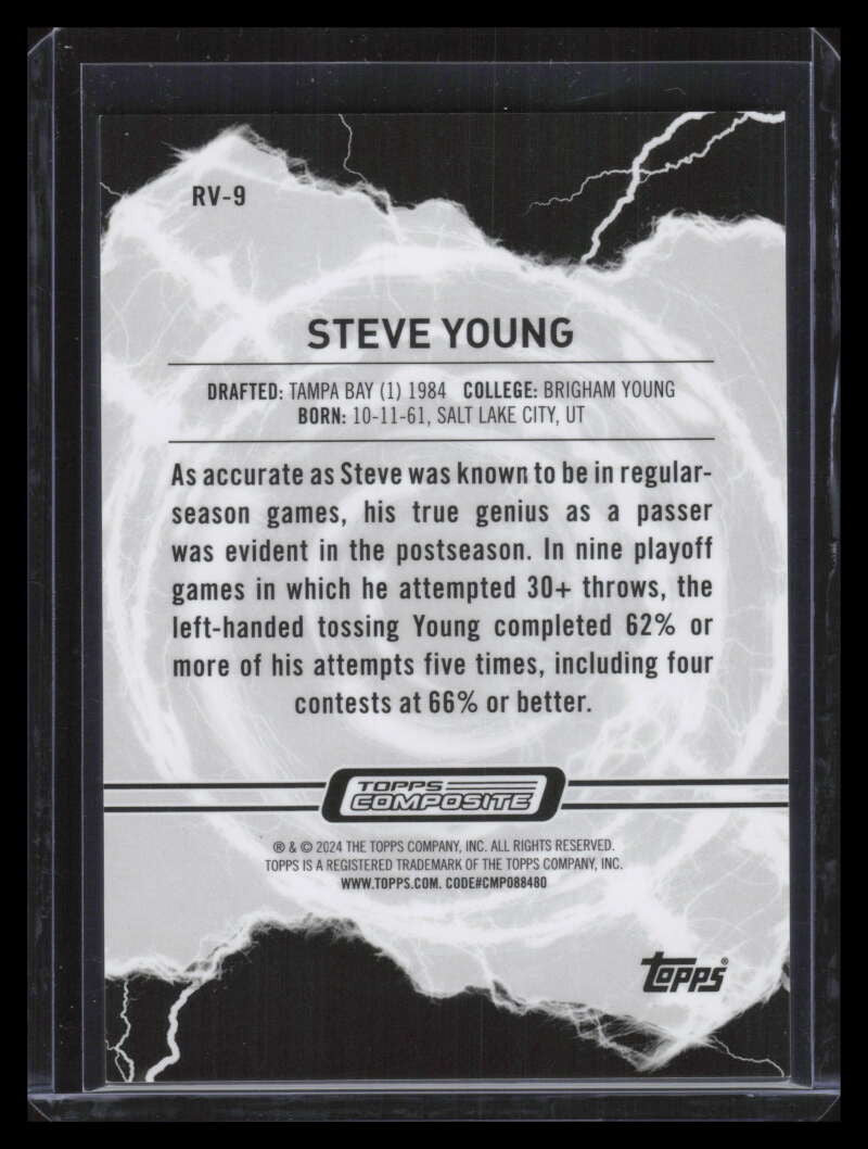 2023 Topps Composite Resurgence Voltaic Red Refractor rv9 Steve Young 5/5