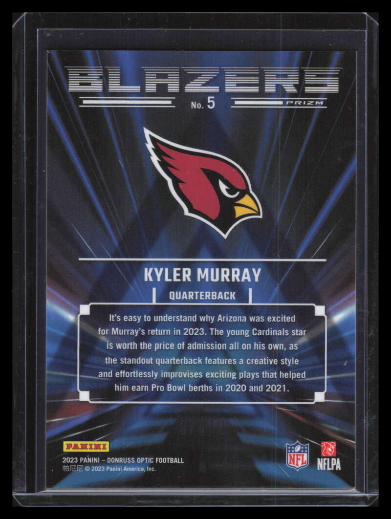 2023 Donruss Optic Blazers Gold Refractor 5 Kyler Murray 7/10