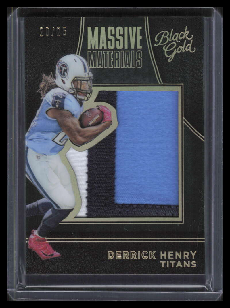 2016 Panini Black Gold Massive Materials Prime Derrick Henry Rookie Patch 20/25