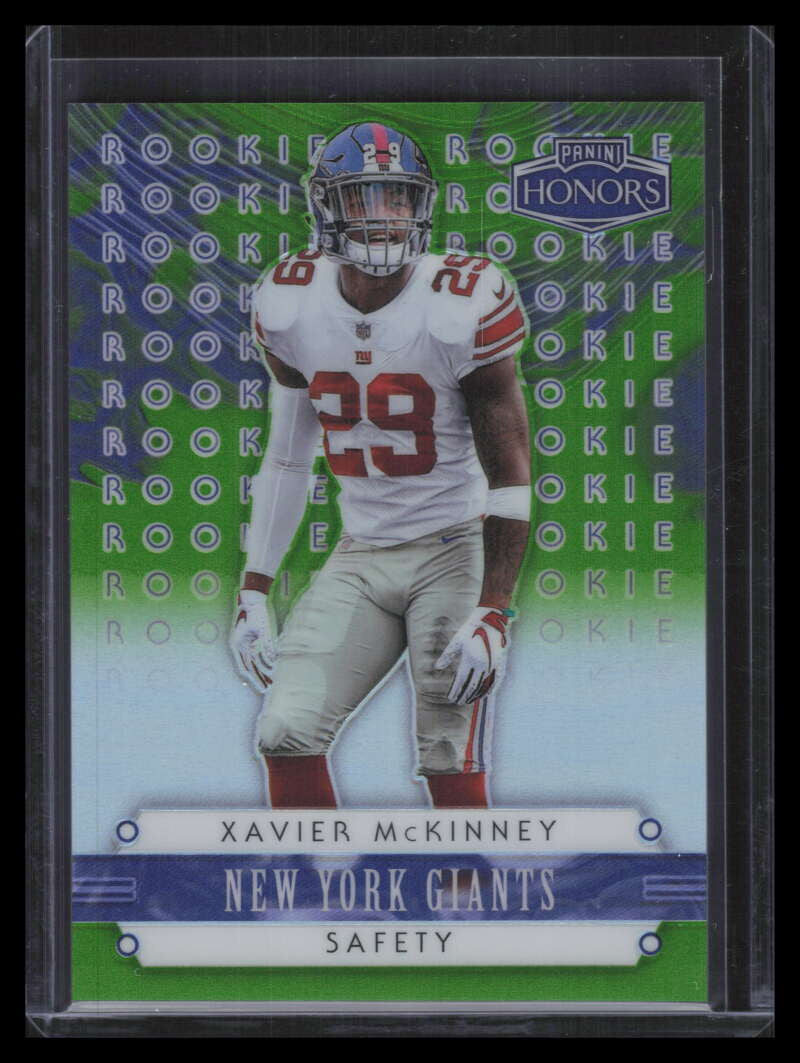 2020 Panini Honors '02 Honors Rookies Green 25 Xavier McKinney Rookie 7/25