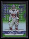 2020 Panini Honors '02 Honors Rookies Green 25 Xavier McKinney Rookie 7/25