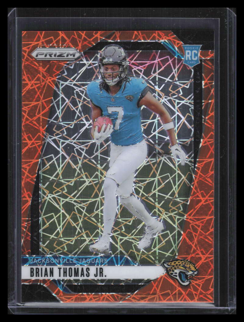 2024 Panini Prizm Prizms Orange Lazer Refractor 314 Brian Thomas Jr. Rookie