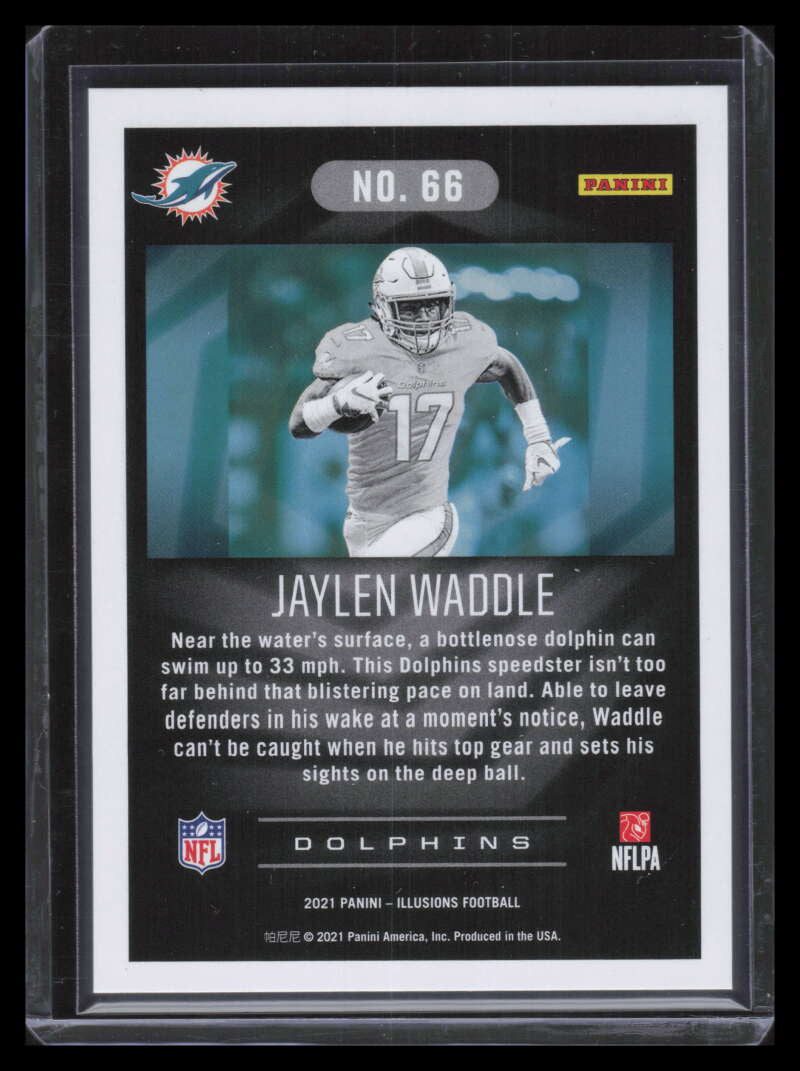 2021 Panini Illusions Red 66 Jaylen Waddle Rookie 16/99