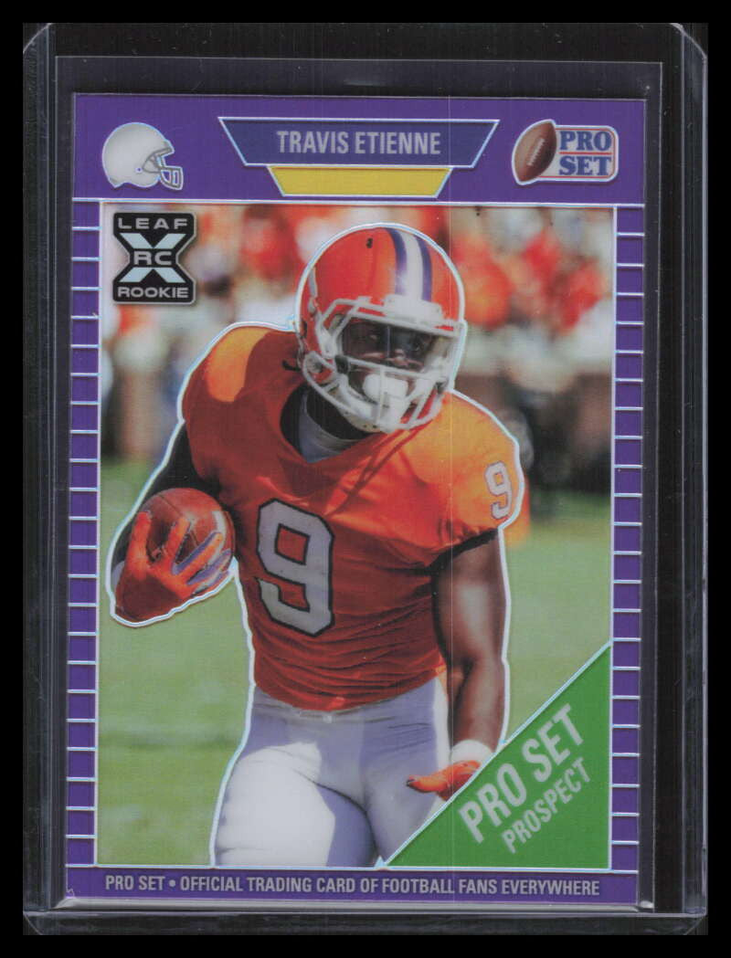 2021 Leaf Pro Set Metal Rainbow Variation Purple 88 Travis Etienne Rookie 2/5