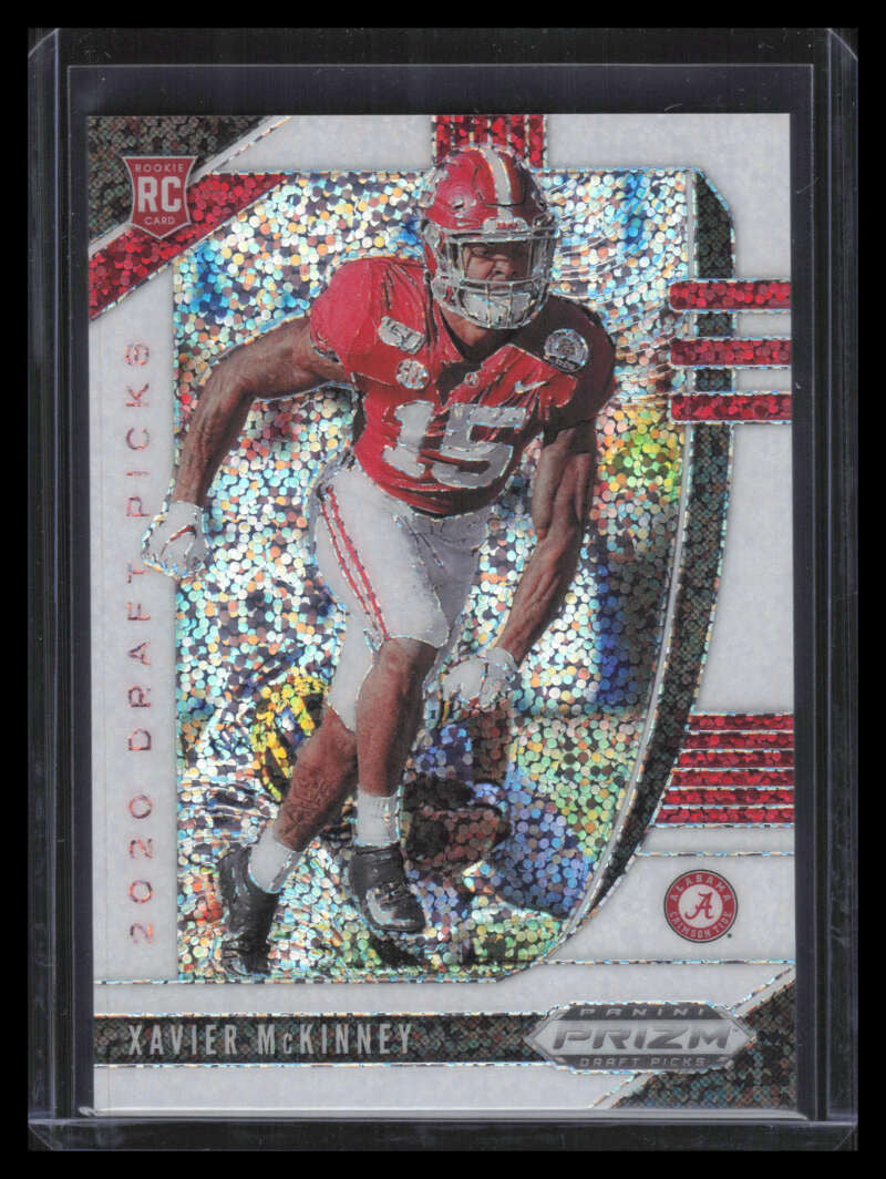 2020 Panini Prizm Draft Picks White Sparkle Refractor 168 Xavier McKinney Rookie