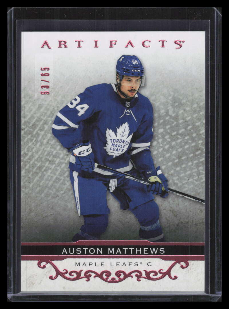 2021-22 Artifacts Rose 105 Auston Matthews 53/65