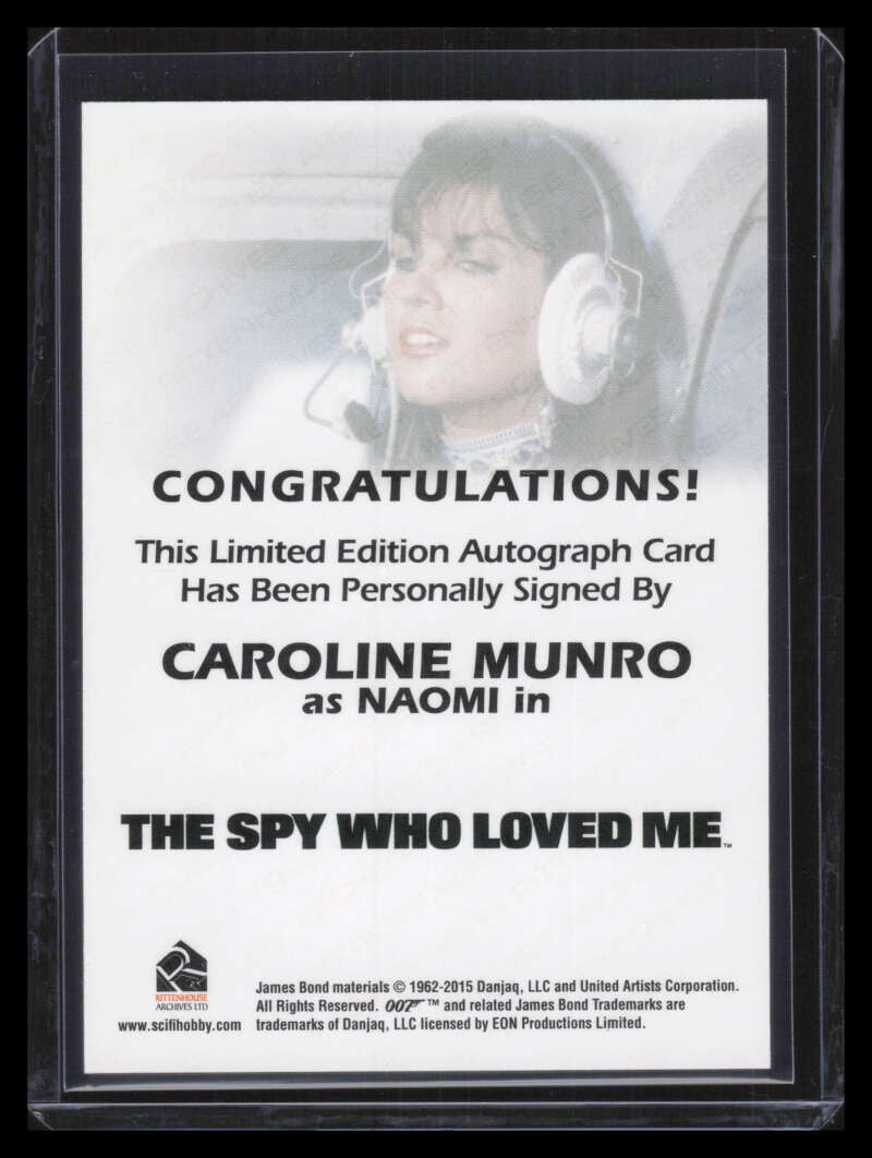 2015 Rittenhouse James Bond Full Bleed Autographs NNO Caroline Munro Auto 145764