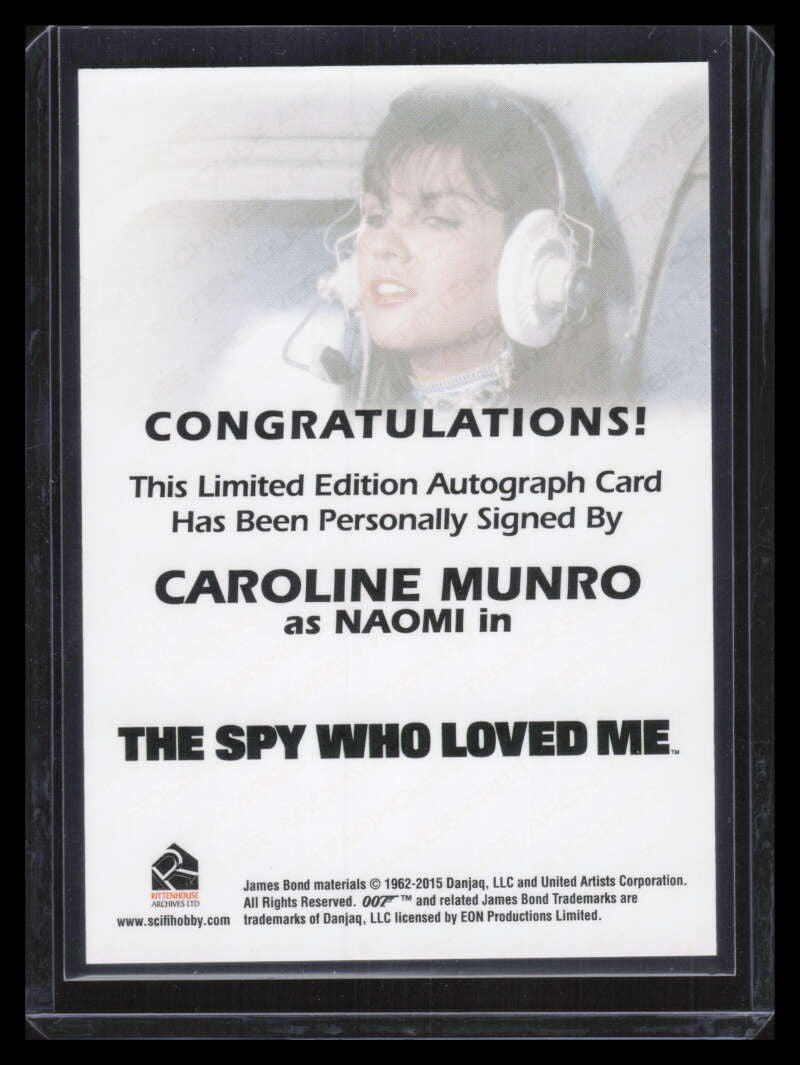 2015 Rittenhouse James Bond Full Bleed Autographs NNO Caroline Munro Auto 145765