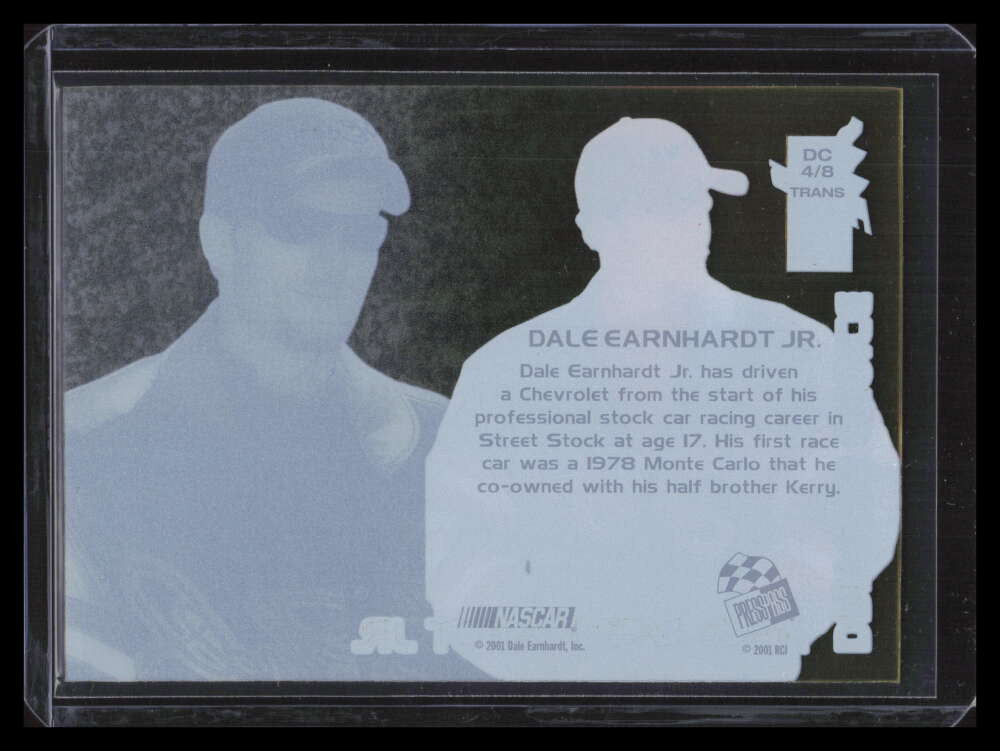 2001 VIP Driver's Choice Transparent dc4 Dale Earnhardt Jr.