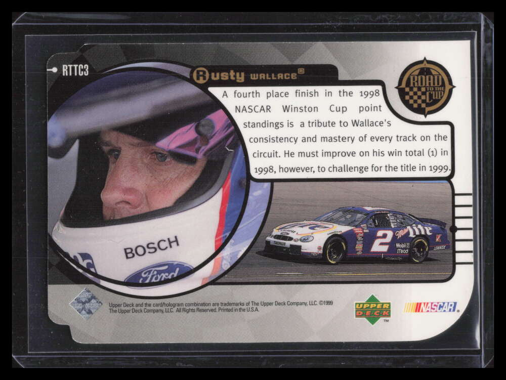 1999 Upper Deck Road to the Cup Road to the Cup Gold Level 3 rttc3 Rusty Wallace