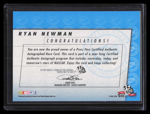 2003 Press Pass Autographs 42 Ryan Newman Auto