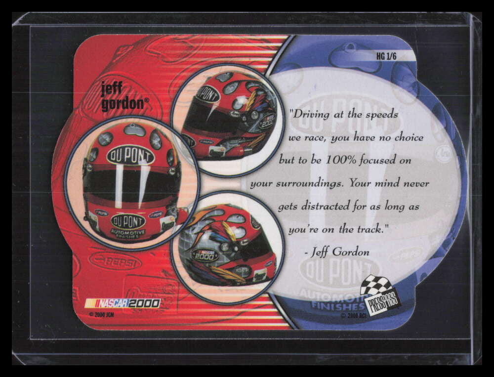 2000 VIP Head Gear Explosives Laser Die Cuts hg1 Jeff Gordon 145317