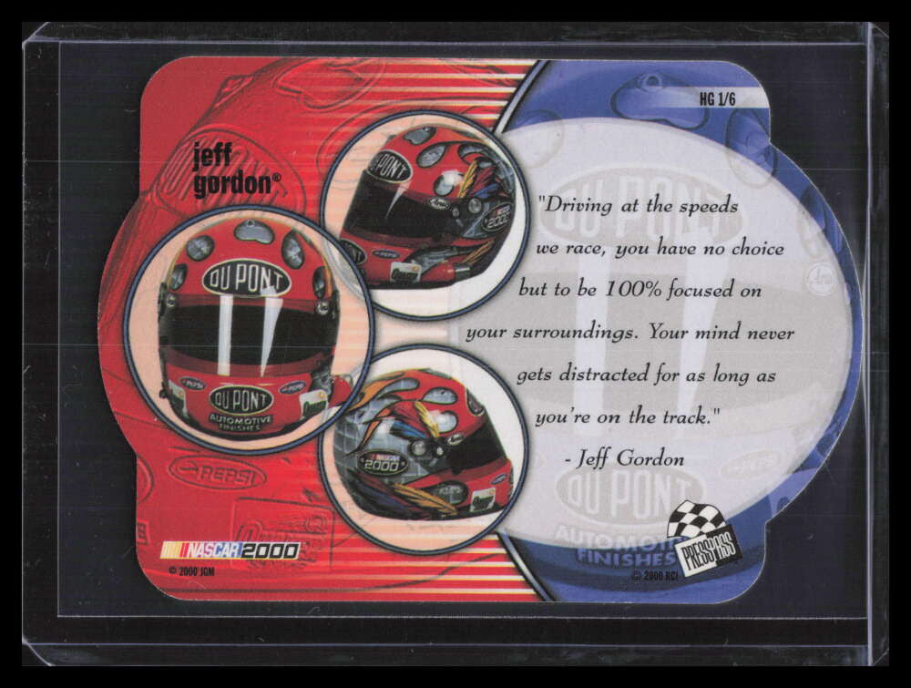 2000 VIP Head Gear Explosives Laser Die Cuts hg1 Jeff Gordon 145318