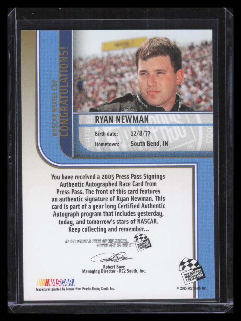 2005 Press Pass Signings Gold 41 Ryan Newman Auto 23/50