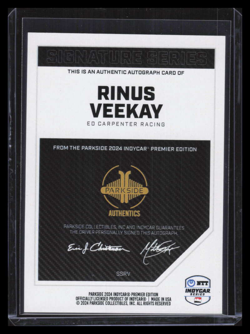 2024 Parkside IndyCar Signature Series SSRV Rinus Veekay Auto