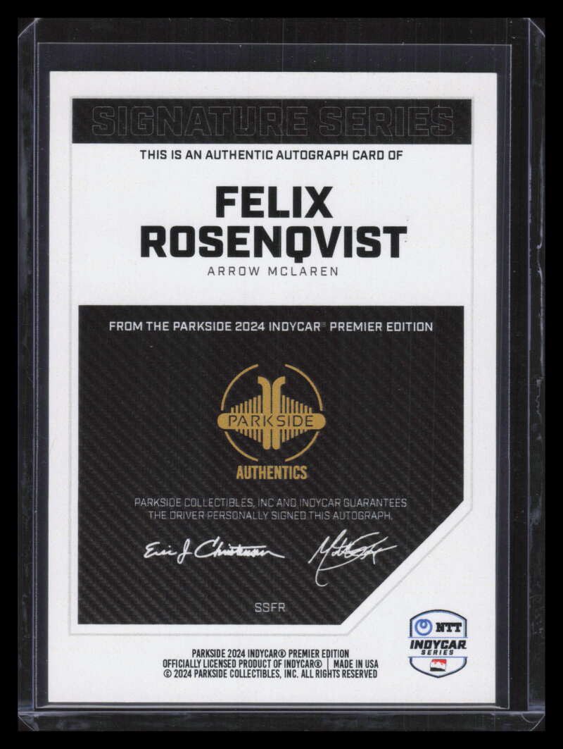2024 Parkside IndyCar Signature Series SSFR Felix Rosenqvist Auto