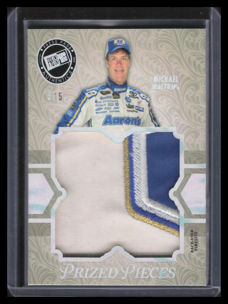 2013 Press Pass Showcase Prized Pieces Melting Michael Waltrip Jumbo Patch 3/5
