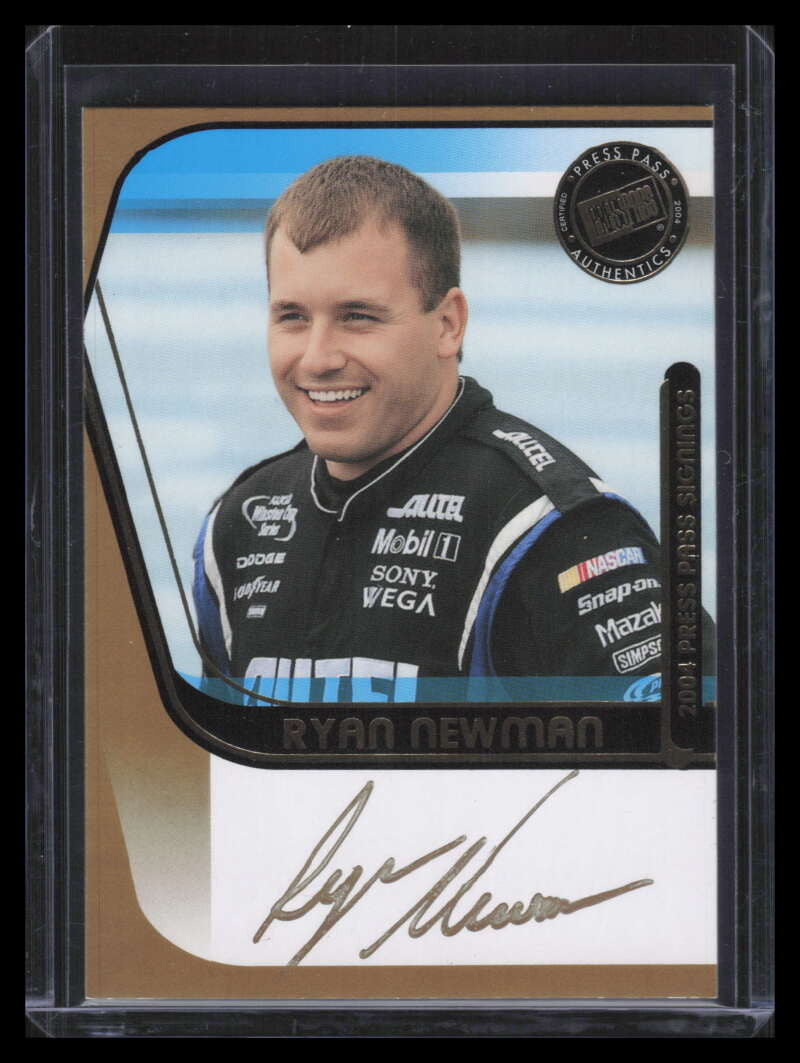 2004 Press Pass Signings Gold 43 Ryan Newman Auto 7/20