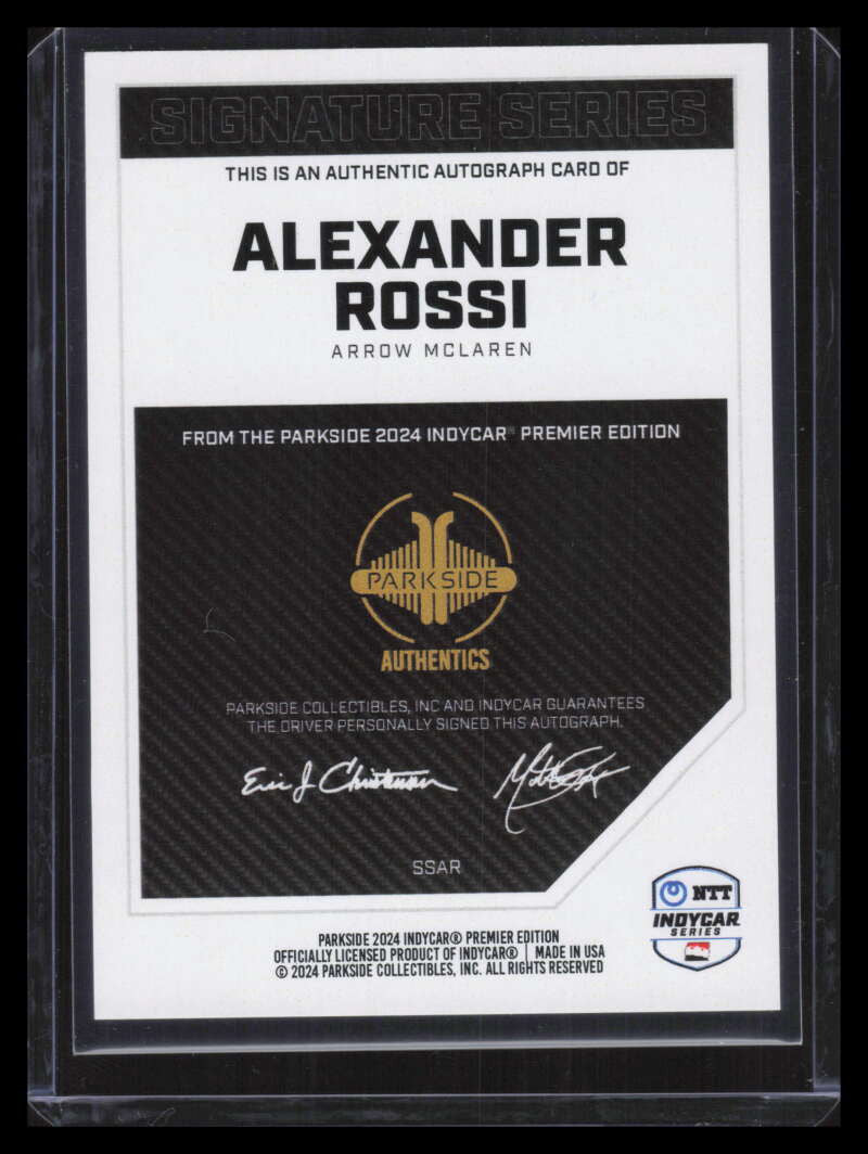 2024 Parkside IndyCar Signature Series SSAR Alexander Rossi Auto